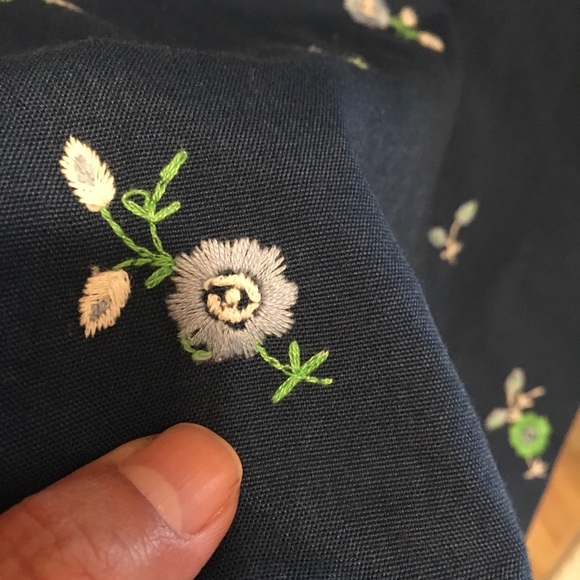 Vintage Gordon of Philadelphia Blue Floral skirt S - Picture 8 of 15